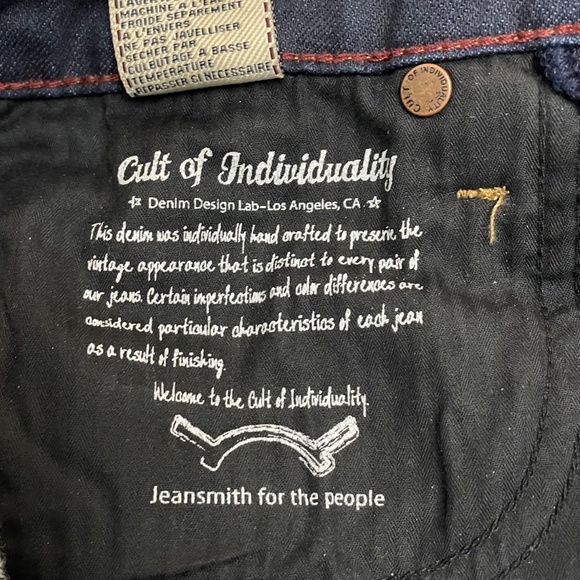 CULT OF INDIVIDUALITY: Karma Straight Leg Jean. Size 25. - Picture 7 of 7